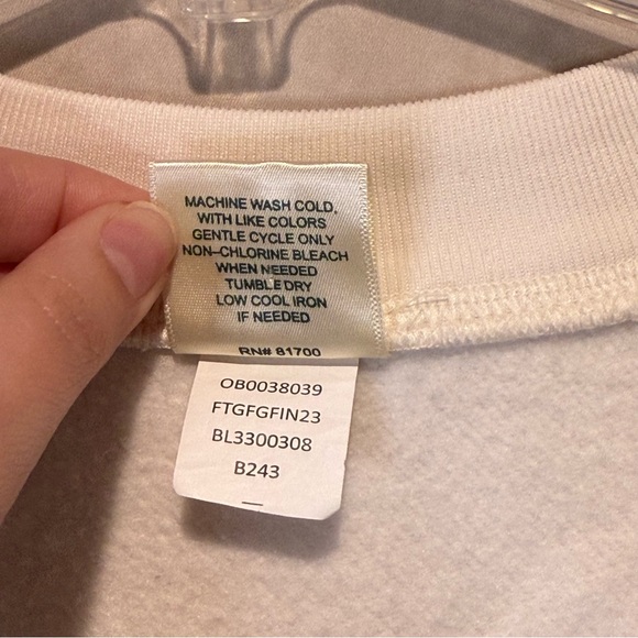 Blair Sunflower Floral Zip Sweatshirt L White - Picture 7 of 7